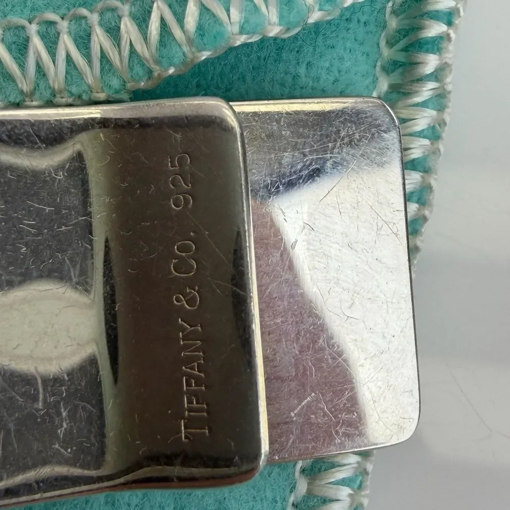 Tiffany & Co Authentic Sterling .925 Silver Pin Stripe Money Clip
